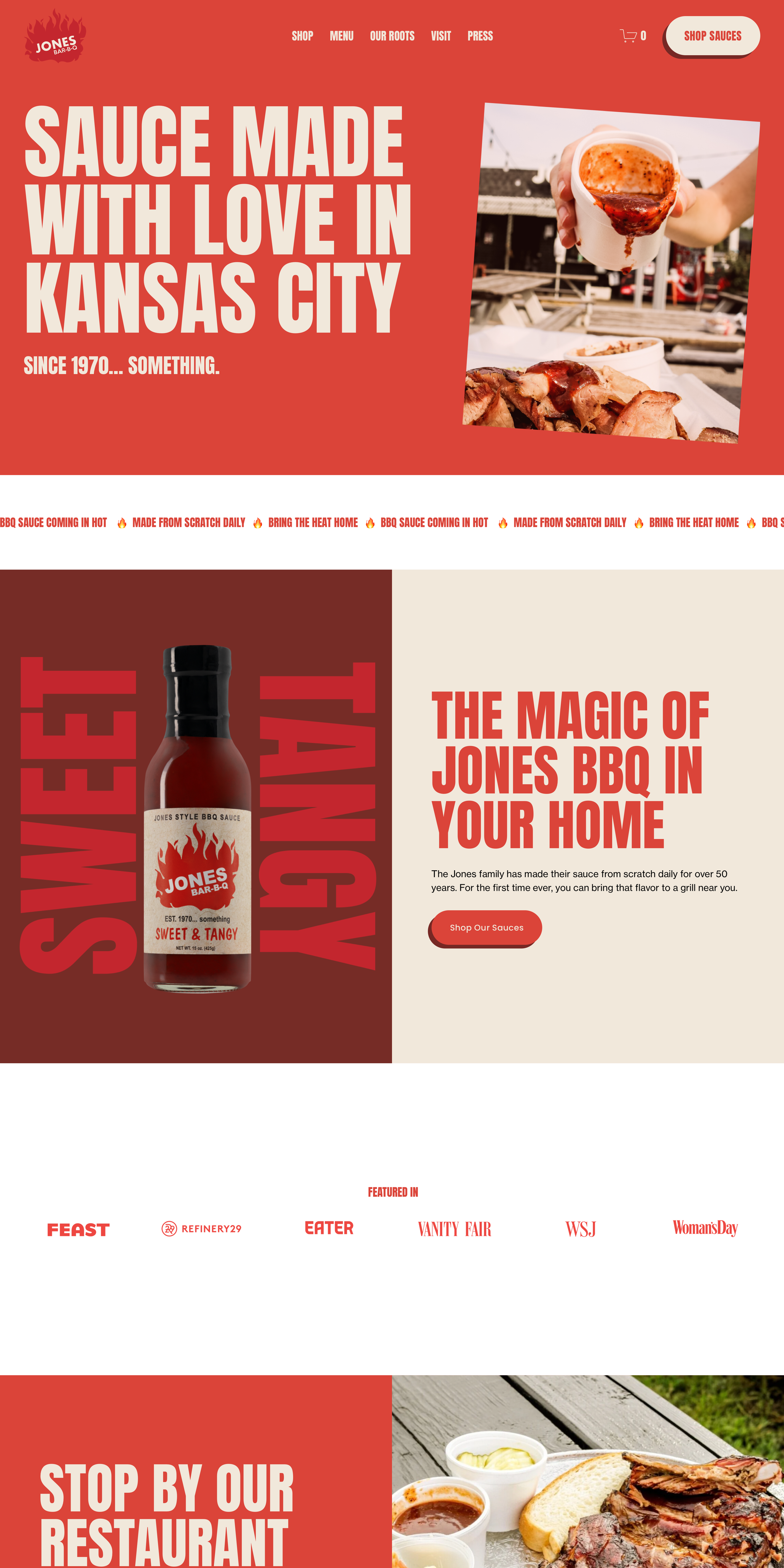Jones Bar-B-Q - Website Screenshot