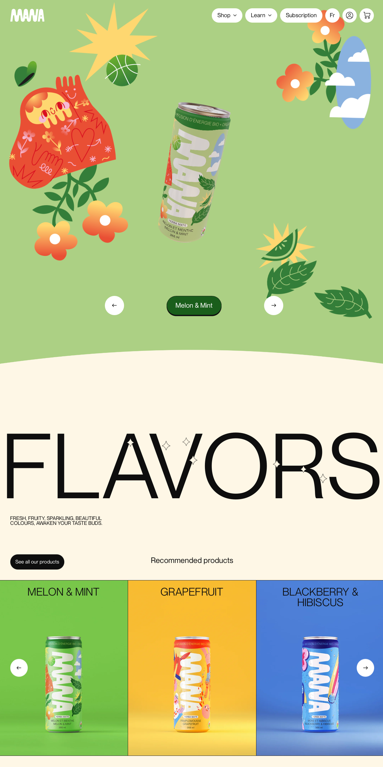 Mana Yerba Maté - Website Screenshot