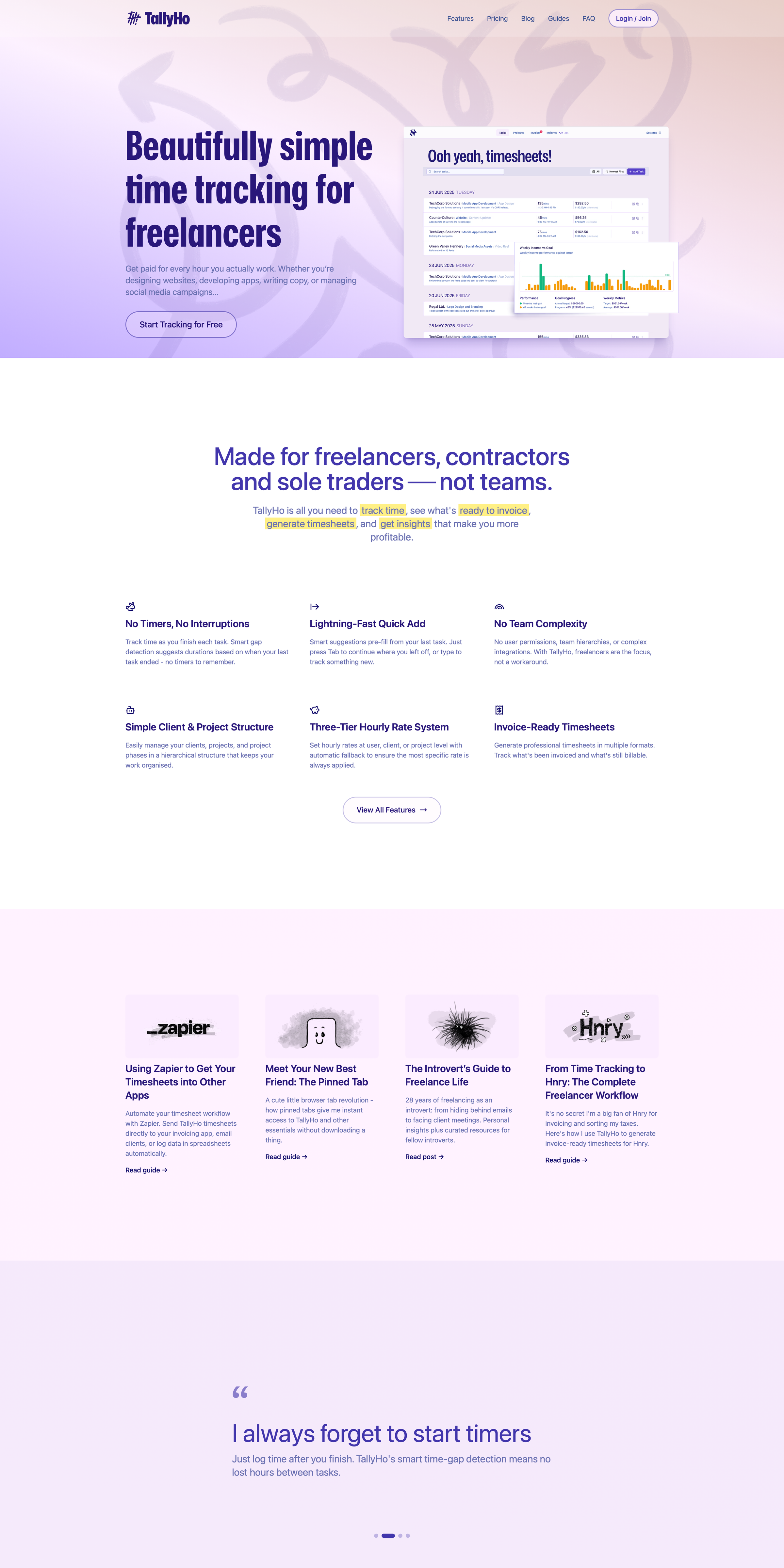 TallyHo - Full Page Screenshot